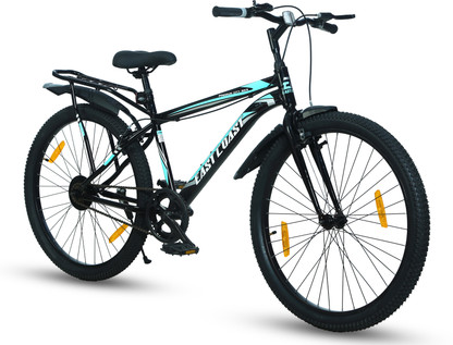 EAST COAST Premium City Bike/cycle 26t with Inbuilt Carrier 26 T (inch) Road Cycle  (Single Speed, Black, Rigid)