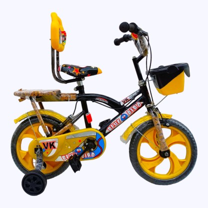 ROXX CART BICYCLE 14 T ROCKY NEW (YELLOW) FOR 2 TO 4 YEAR KIDS BABY 14 T BMX Cycle  (Single Speed, Yellow)
