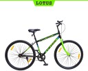 LOTUS-S BERLIN 26T 85% Assembled Single Speed MTB Bike with Hartex Nylon Tyres 26 T Mountain Cycle  (Single Speed, Black, Green, Rigid)