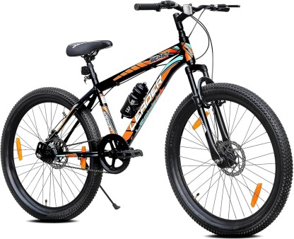 LEADER Beast 26T with Front Suspension and Disc Brake and Complete Accessories 26 T Mountain Cycle  (Single Speed, Black, Only Front Suspension)