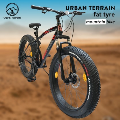 Urban Terrain by Cult Rogue MTB Fat Tyre Cycles Shimano Geared for Men with Dual Disc Brake 26 T Road Cycle  (21 Gear, Black, Only Front Suspension)