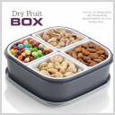 AneriDEALS Present 4 IN 1 Stylish Multipurpose Dry Fruit Box, Candy Box, Traditional Box 5 Piece Spice Set  (Plastic, Grey)