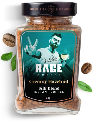 RAGE Silk Combo 60gx4- Classic, Belgian Chocolate, Creamy Hazelnut, Vanilla + Frother Instant Coffee  (4 x 60 g, Assorted Flavoured)