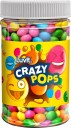 LuvIt Crazy Pops | Button Shaped Treats | Loved by Kids | Colored Chocolaty Pop | Crackles  (350 g)