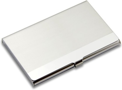 ACARDO Steel ATM/Visiting/credit Card Holder, Business Card Case Holder 8 Card Holder  (Set of 1, Silver)
