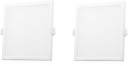 Syska 15W SQUARE WHITE 6500K LED CEILING PANEL PACK OF-02 Recessed Ceiling Lamp  (White)
