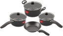 Pigeon Master Chef 7 Piece Non-Stick Coated Cookware Set  (Aluminium, 7 - Piece)