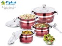 Flipkart SmartBuy Induction Bottom Cookware Set  (Stainless Steel, 4 - Piece)