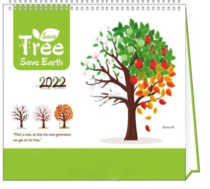 god & god's Save Tree Save Earth Table calendar Size 8.5 x 7.25 inch 2022 Table Calendar  (Multicolor, Motivation)