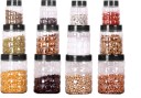 cello Checkers  - 650 ml, 300 ml, 1200 ml Plastic Grocery Container  (Pack of 12, Clear, Grey)