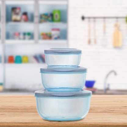 MASTER COOK Malta  - 1000 ml, 290 ml, 580 ml Plastic Fridge Container  (Pack of 3, Blue)