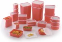 MASTER COOK 21 PC COMBO PASTEL RED  - 10750 ml Polypropylene Grocery Container  (Pack of 21, Red)