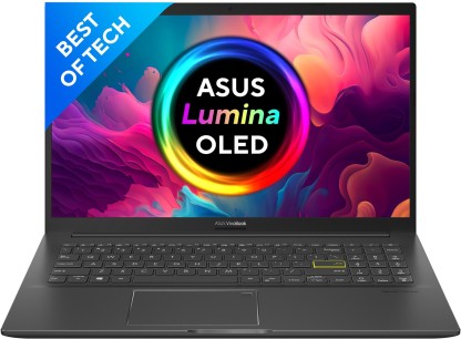 ASUS VivoBook K15 OLED AMD Ryzen 7 Octa Core AMD R7-5700U - (16 GB/512 GB SSD/Windows 11 Home) KM513UA-L712WS Thin and Light Laptop  (15.6 Inch, Indie Black, 1.80 Kg, With MS Office)