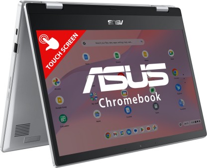 ASUS Chromebook Intel Celeron Dual Core N4500 - (4 GB/eMMC/64 GB EMMC Storage/Chrome OS) CX1400FKA-EC0158 Chromebook  (14 Inch, Transparent Silver, 1.63 Kg)