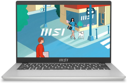 MSI Modern 14 C13M Intel Core i3 13th Gen 1315U - (8 GB/512 GB SSD/Windows 11 Home) Modern 14 C13M-115IN Thin and Light Laptop  (14 Inch, Urban Silver, 1.4 kg, With MS Office)