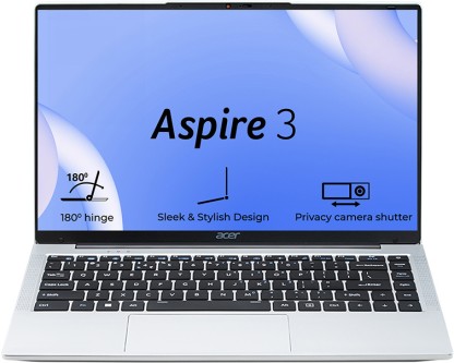 Acer Aspire 3 Intel Celeron Dual Core N4500 - (8 GB/256 GB SSD/Windows 11 Home) A324-45 Thin and Light Laptop  (14 Inch, Pure Silver, 1.3 Kg)