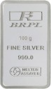 Bangalore Refinery Brpl 100 Gram Silver Bar S 999 100 g Silver Bar