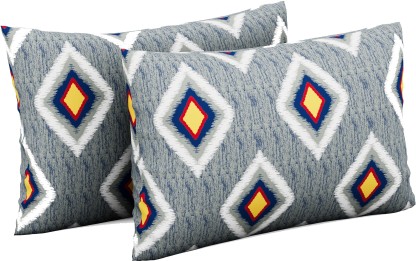 Flipkart SmartBuy Geometric Pillows Cover  (Pack of 2, 66 cm*44 cm, Grey)