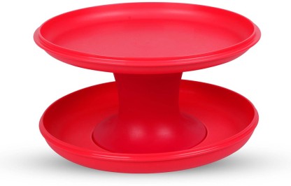 TUPPERWARE Serve it all Plastic Cake Server  (Red, Pack of 1)
