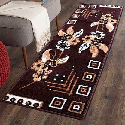 BhCarpets 2 ft  X 5 ft Acrylic Runner (Rectangle, Brown)