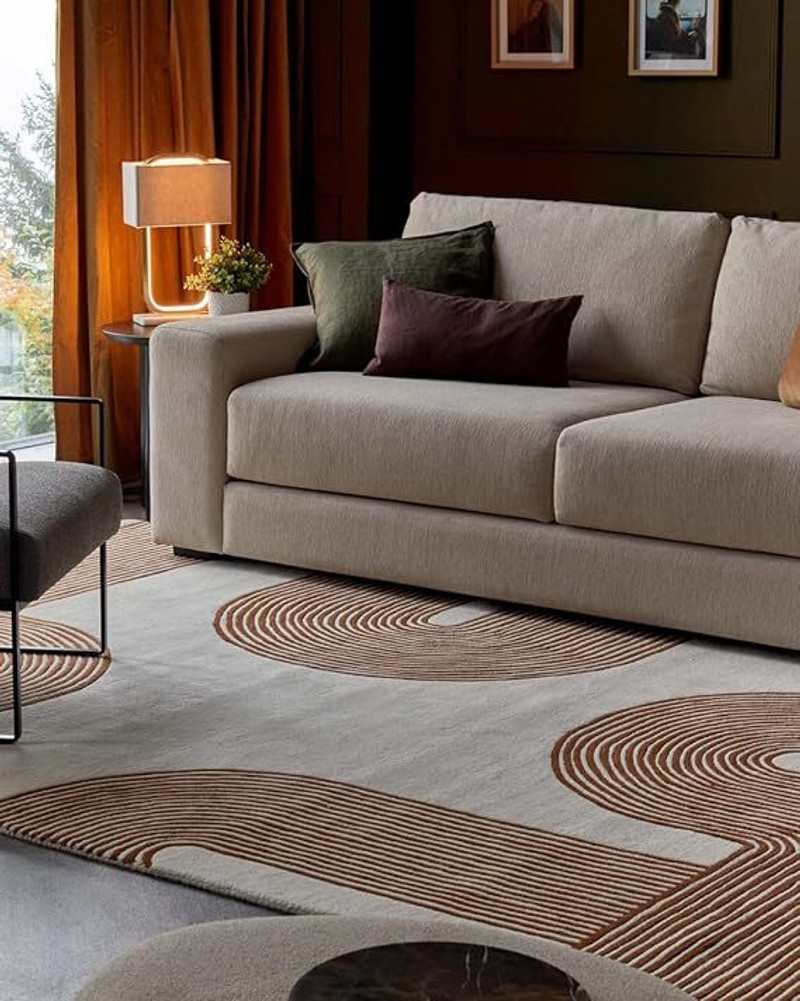 CARPET GLOBAL 16 cm  X 120 cm Wool Carpet (Rectangle, Beige)