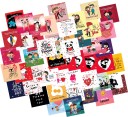OddClick Set of 48 Love Cards For Explosion Box or Other DIY Love Greeting Cards 3X3 Inches Greeting Card  (Multicolor, Pack of 48)