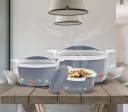 MILTON Elegance Pack of 3 Thermoware Casserole Set  (395 ml, 750 ml, 1350 ml)