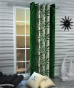 Guruh Homes 152.4 cm (5 ft) Polyester Window Curtain Single Curtain  (Floral, Green)
