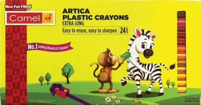 Camel Artica Plastic Crayons  (Multicolor)