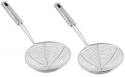 Flipkart SmartBuy Set of 2 Stainless Steel Multi Functional Filter Deep Fry Oil Strainer  (Steel Pack of 2)