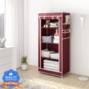 Flipkart Perfect Homes Studio Single Door 4 Shelf PP Collapsible Wardrobe  (Finish Color - Maroon, DIY(Do-It-Yourself))