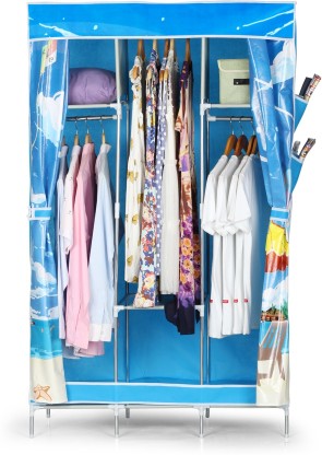 Furn Central Polyester Collapsible Wardrobe  (Finish Color - Beach Girl, DIY(Do-It-Yourself))