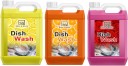 BLISS & BLUSH 1+1+1Ltr pink Dishwash with oil & washes off Kitchen Dish Cleaning Gel 3L Dish Cleaning Gel  (lemon,Pink,Orange, 3 x 1 L)