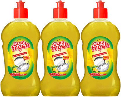 stanfresh Liquid Dish Wash Gel( Pack Of 3) Dish Cleaning Gel  (Lemon, 3 x 0.5 L)