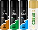 ST-JOHN Cobra Deo Live & Cool & Sports & Envy Deodorant Spray  -  For Men & Women  (600 ml, Pack of 4)