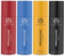 THE MAN COMPANY Privilege Combo Travel Pack | Premium Long Lasting Fragrance Deodorant Spray  -  For Men & Women  (160 ml, Pack of 4)