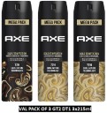 AXE Gold and Dark Temptation Deodorant Spray  -  For Men  (645 ml, Pack of 3)