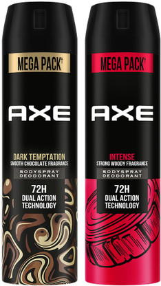 AXE Dark Temptation & Intense Deodorant Spray  -  For Men  (430 ml, Pack of 2)