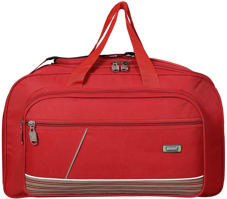 42 L Hand Duffel Bag - Red Duffle bag without wheel 45 Liters For travelling for men and women - Red - Large Capacity