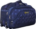 60 L Strolley Duffel Bag - Fabric Travel for Men and Women - Blue - Large Capacity