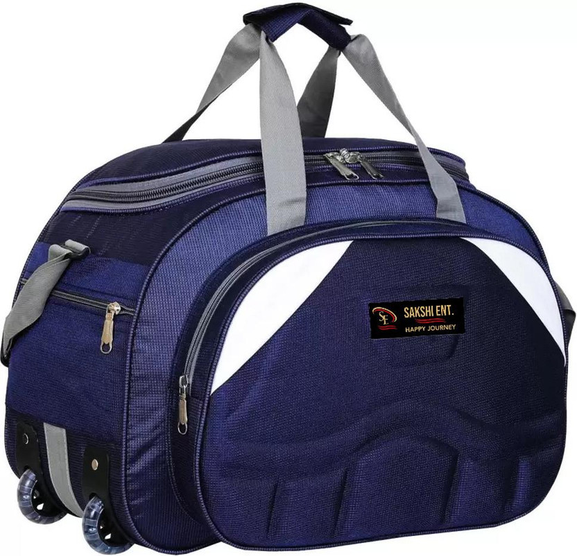 60 L Strolley Duffel Bag - Fabric Travel Duffel Bags for Men and Women - Purple - Large Capacity