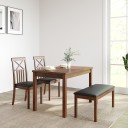 @Home by nilkamal Ridge Solid Wood 4 Seater Dining Set  (Finish Color -Dark Cappucino, Knock Down)