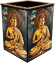 Poster N Frames 1 Compartments wooden Colorful Wooden Pen Stand with photo of Birds # Return Gift # Office Stationery Pen Holder # Paper wieght # Desk organiser  (Multicolor)