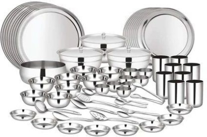 Shri & Sam Pack of 101 Stainless Steel Kitchen Combo Dinner Set