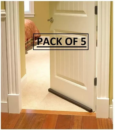 PYORIT Door Stoppers | Seal | Closers |Bottom| (Pack of 5, 39 INCH) Strip Guard Sound-Proof Reduce Noise Energy Saving Weather Stripping Door Mounted Door Stopper (Brown)