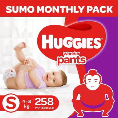 Huggies Wonder Sumo Pack - S  (258 Pieces)