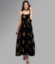 Women Gathered Black Dress