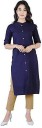 Women A-line Dark Blue Dress