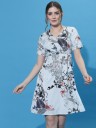Women A-line Light Blue Dress