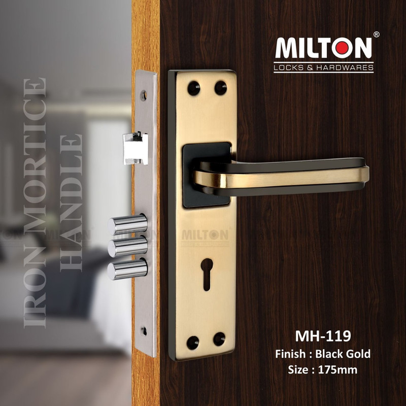 MILTON Iron Glossy Handlesets (Black, Gold)